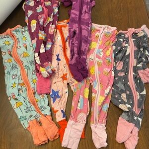 Little Sleepies Lot of 6 0-3 month PJs